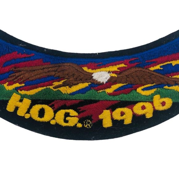 Vintage 1996 HOG Membership Rocker Patch Harley Davidson Owners Group Estate - Picture 3 of 5